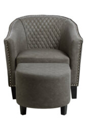Orsina Comfortable Chair With Footstool, Stylish Armchair And Footstool, Sturdy Accent Chair With Footstool - thumbnail 4