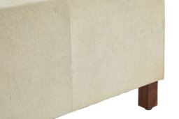 Orsina Natural Leather Bench With Wood Legs,genuine Cowhide Leather Seat With Tactile Hair Finish,storage Bench - thumbnail 6