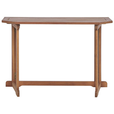 Beliani Balcony Table Acacia Wood 110 X 47 Cm Adjustable Folding - Weather-Resistant Outdoor Table - image 1