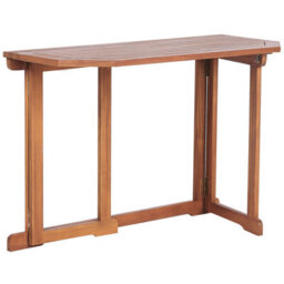 Beliani Balcony Table Acacia Wood 110 X 47 Cm Adjustable Folding - Weather-Resistant Outdoor Table - thumbnail 5
