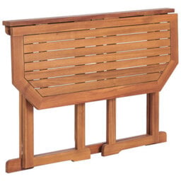 Beliani Balcony Table Acacia Wood 110 X 47 Cm Adjustable Folding - Weather-Resistant Outdoor Table - thumbnail 6