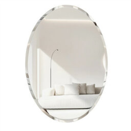 Artloge 60X80Cm High Definition Frameless Oval Wall Mirror For Bathroom Vanity,bevel Edge - thumbnail 9