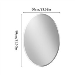 Artloge 60X80Cm High Definition Frameless Oval Wall Mirror For Bathroom Vanity,bevel Edge - thumbnail 2