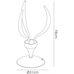 Luminosa Lighting Luminosa Llamas Table Lamp 3 Light G4, Gloss White, Not Led/cfl Compatible - thumbnail 3