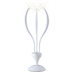 Luminosa Lighting Luminosa Llamas Table Lamp 3 Light G4, Gloss White, Not Led/cfl Compatible