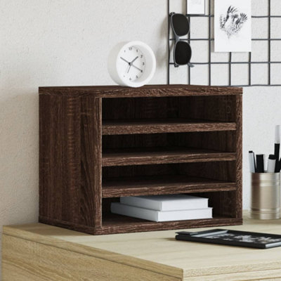 Walplus Desk Organiser Brown Oak 36X26X29.5 Cm Engineered Wood - image 1