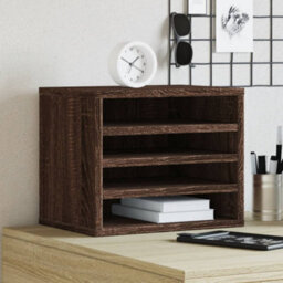 Walplus Desk Organiser Brown Oak 36X26X29.5 Cm Engineered Wood - thumbnail 1