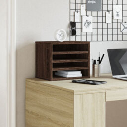 Walplus Desk Organiser Brown Oak 36X26X29.5 Cm Engineered Wood - thumbnail 3