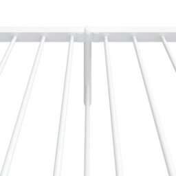 Berkfield Metal Bed Frame With Headboard And Footboard White 100X190 Cm - thumbnail 8