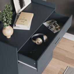 Lassic Vida Designs Dalby Grey 2 Door 1 Drawer Shoe Storage Cabinet - thumbnail 4