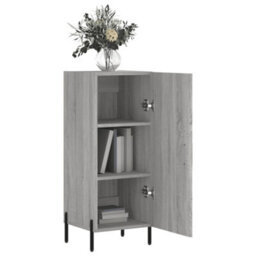 Berkfield Sideboard Grey Sonoma 34.5X34X90 Cm Engineered Wood - thumbnail 4