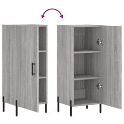 Berkfield Sideboard Grey Sonoma 34.5X34X90 Cm Engineered Wood - thumbnail 9