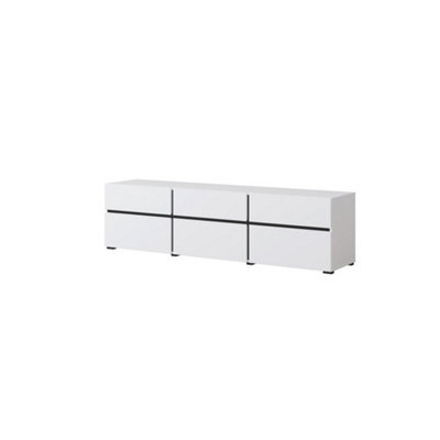 Arte Kross 41 Tv Cabinet In White - W1800mm H480mm D400mm Contemporary Minimalist - image 1