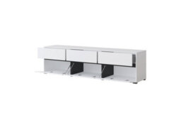 Arte Kross 41 Tv Cabinet In White - W1800mm H480mm D400mm Contemporary Minimalist - thumbnail 2