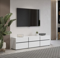 Arte Kross 41 Tv Cabinet In White - W1800mm H480mm D400mm Contemporary Minimalist - thumbnail 5
