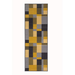 Melrose Colorama Montreal Yellow Square Design Medium Indoor Area Runner Rug 060/200Cm - thumbnail 4
