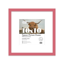 "10X10"" Pink Picture Frame - 10X10"" Square Frame With 8X8"" Mount For 10X10""/8X8"" Pictures Moderrn Style Thin Edge, 1 Pack" - thumbnail 1