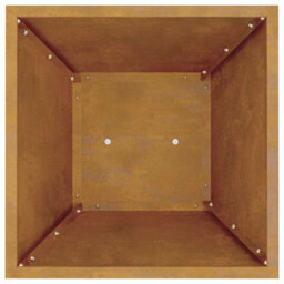 Berkfield Modern Garden Pillar Planter With Bowl 35X35X73 Cm Weathering Steel - thumbnail 7