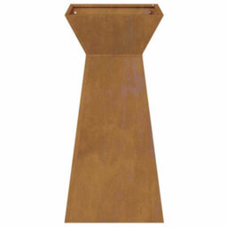 Berkfield Modern Garden Pillar Planter With Bowl 35X35X73 Cm Weathering Steel - thumbnail 6