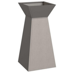 Berkfield Modern Garden Pillar Planter With Bowl 35X35X73 Cm Weathering Steel - thumbnail 1