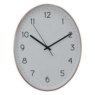 Orsina Elko Oval Wall Clock With Copper Finish - image 1