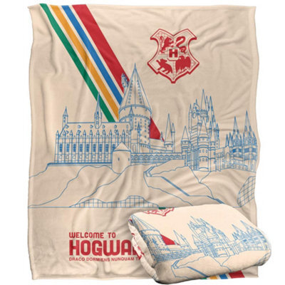 Harry Potter Welcome To Hogwarts Blanket Multicoloured (One Size) - image 1