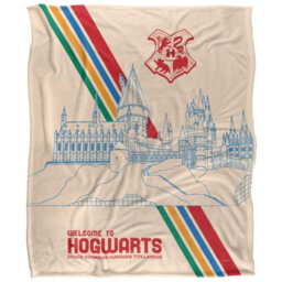 Harry Potter Welcome To Hogwarts Blanket Multicoloured (One Size) - thumbnail 2