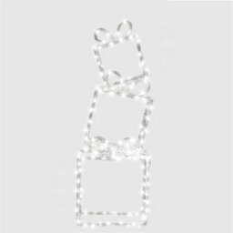 Pegdev - Pdl - Pre Lit Stack Of 3 Christmas Presents With 40 Warm White Leds 5M Lead Timer Indoor Outdoor Decoration