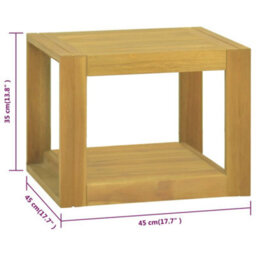 Berkfield Bathroom Cabinet 45X45X35 Cm Solid Wood Teak - thumbnail 6