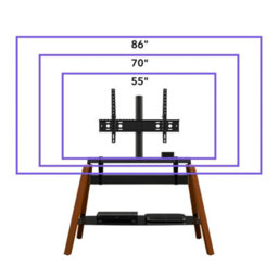 "Avf Hoxton Quad Freestanding Tv Stand, For Tvs Up To 86"" - Dark Wood" - thumbnail 4