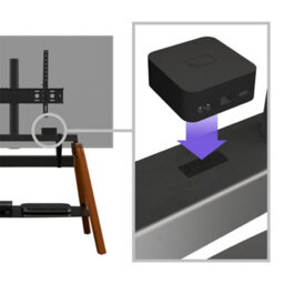 "Avf Hoxton Quad Freestanding Tv Stand, For Tvs Up To 86"" - Dark Wood" - thumbnail 7