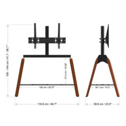 "Avf Hoxton Quad Freestanding Tv Stand, For Tvs Up To 86"" - Dark Wood" - thumbnail 8