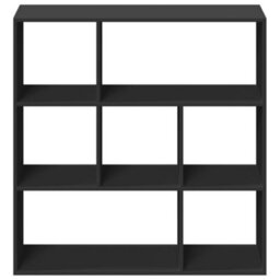 Berkfield Room Divider Bookcase Black 102X29X103.5 Cm Engineered Wood - thumbnail 5