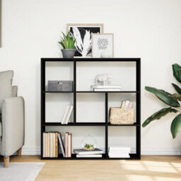 Berkfield Room Divider Bookcase Black 102X29X103.5 Cm Engineered Wood - thumbnail 3