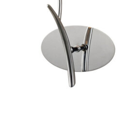 Luminosa Lighting Luminosa Eve Wall Lamp 1 Light E27, Polished Chrome With White Oval Shade - thumbnail 3