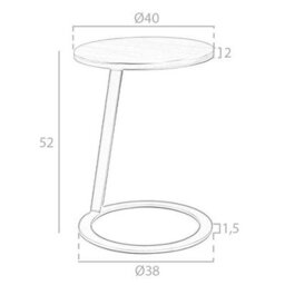 Angel Cerda Stylish Round Corner Table In Walnut And Black Steel - thumbnail 7