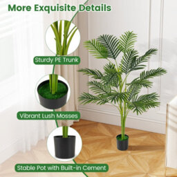 Gainoom 1.2M Artificial Palm Paradise Plant Large Fake Potted Tree W/ Wide Stable Pot - thumbnail 8