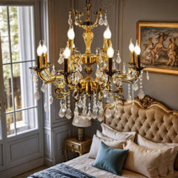 Vrygle 100Cm French Country Crystal Chandeliers Ceiling Light 12 Lights Vintage Pendant Light For Living Room E14 - thumbnail 8