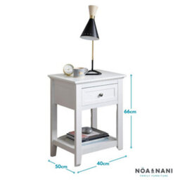Nöa & Nani Noa & Nani Bedside Table With Drawer In Classic White Karlstad - thumbnail 8