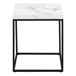 Furniture To Go Barossa Coffee Table With White Marble Carrara Top & Black Base 40Cm - thumbnail 2