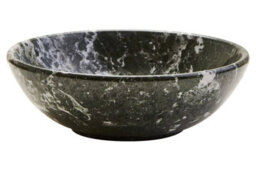 Orsina Marmore Black And White Veined Marble Bowl