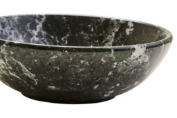Orsina Marmore Black And White Veined Marble Bowl - thumbnail 4