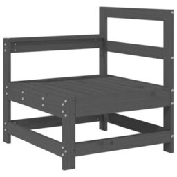 Berkfield Rustic Garden Corner Sofa Grey Solid Wood Pine