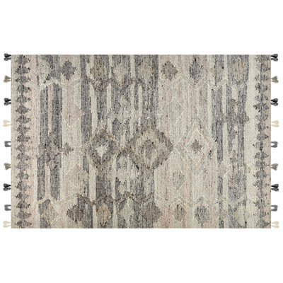 Beliani Rug Aratashen Grey 200 X 300 Cm Wool Kilim - image 1