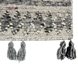 Beliani Rug Aratashen Grey 200 X 300 Cm Wool Kilim - thumbnail 6
