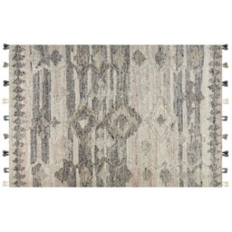 Beliani Rug Aratashen Grey 200 X 300 Cm Wool Kilim - thumbnail 1