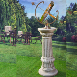 Solid Brass Armillary And Column - thumbnail 2