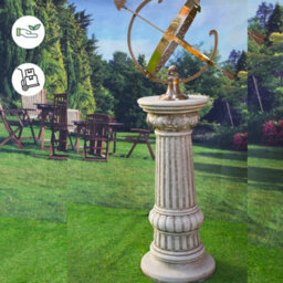 Solid Brass Armillary And Column - thumbnail 3