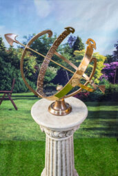 Solid Brass Armillary And Column - thumbnail 4