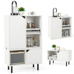 Floor Open Bookshelf Stackable Bookcase Combination Lattice Cabinet - thumbnail 6